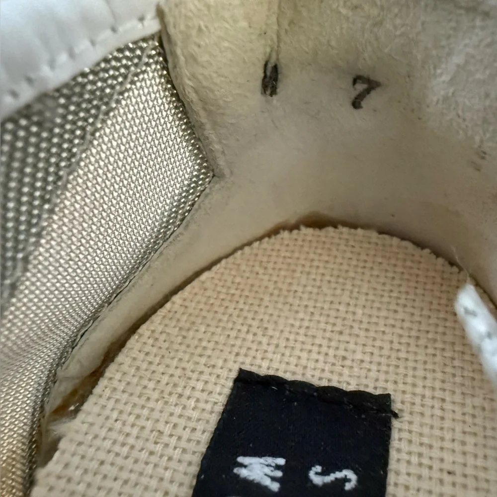 Stuart Weitzman VTG White Studded Sneakers - Picture 6 of 8